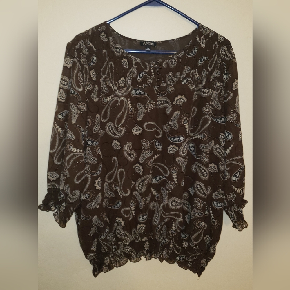 APT. 9 Cute Peasant Blouse Size XL *Final Price*